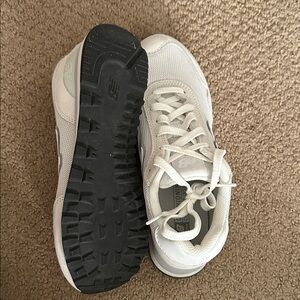 New Balance White and Black Athletic Shoes